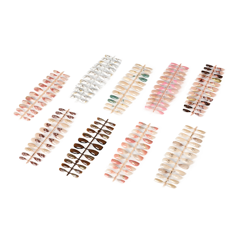 Medium-Length Pure Handmade Almond-Shaped Wearable Nails European And American Ins Style
