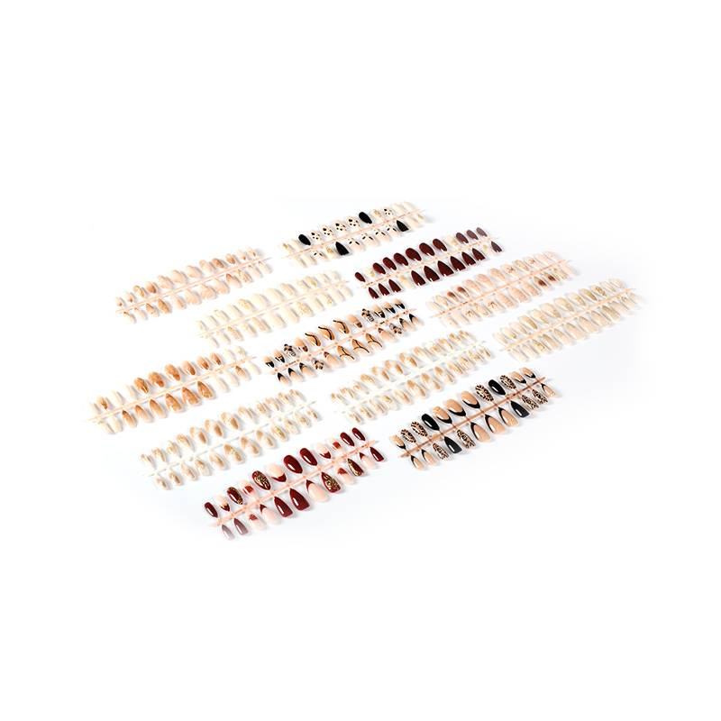 Medium-Length Pure Handmade Almond-Shaped Wearable Nails European And American Ins Style