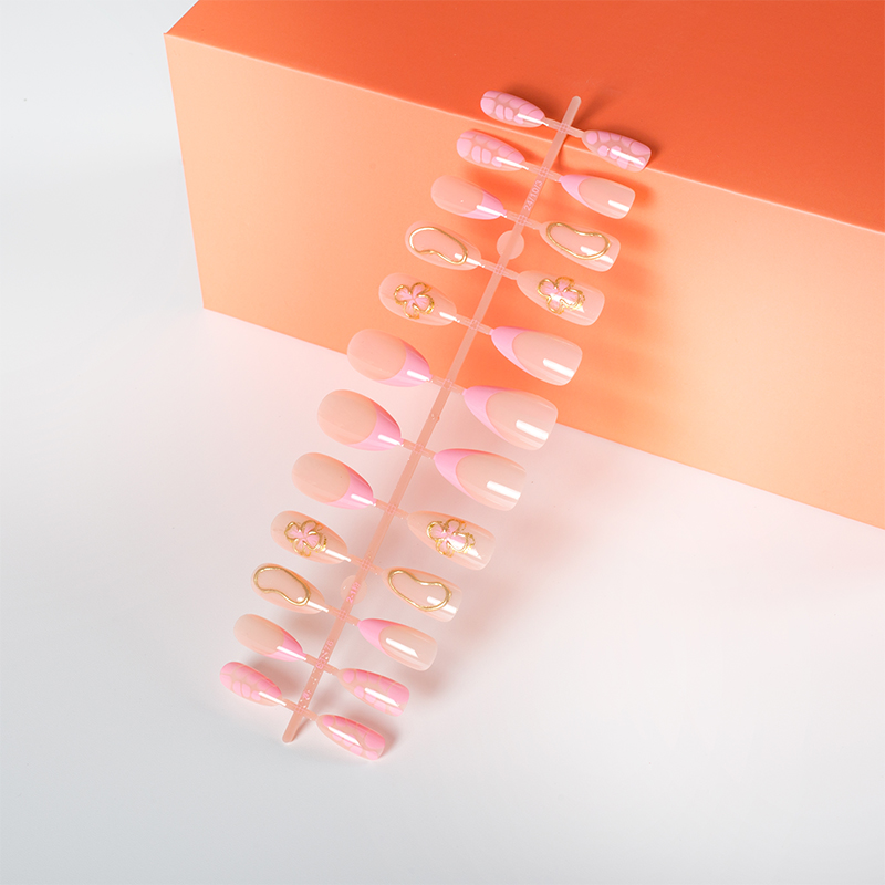 Medium-Length Pure Handmade Almond-Shaped Wearable Nails European And American Ins Style