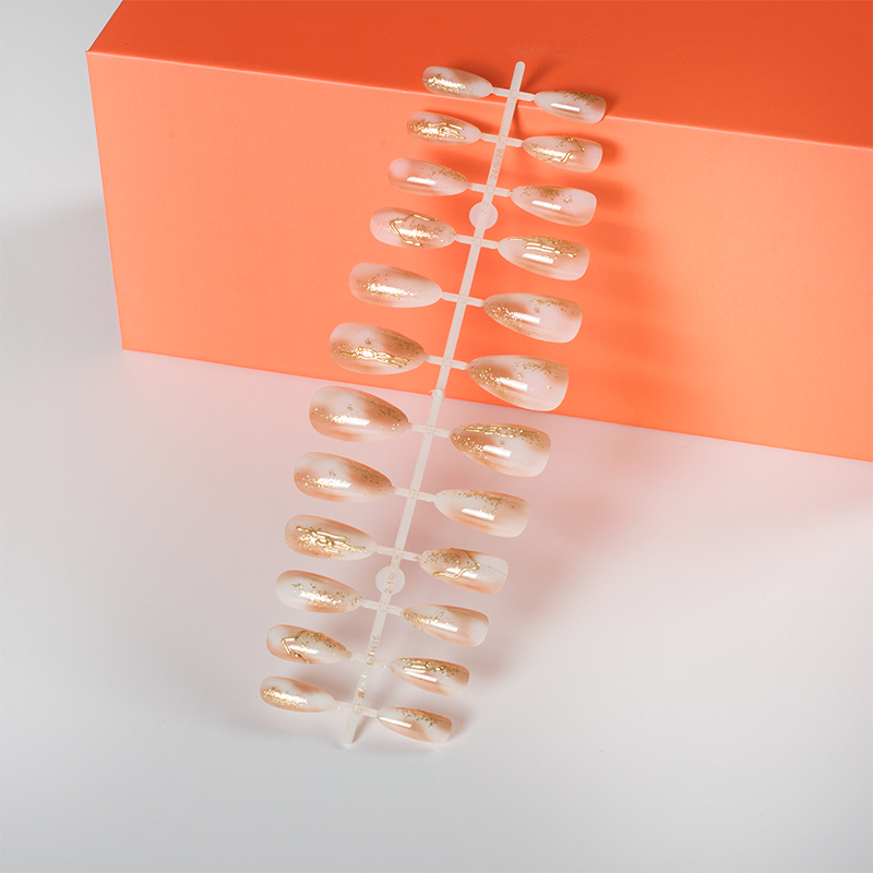Medium-Length Pure Handmade Almond-Shaped Wearable Nails European And American Ins Style