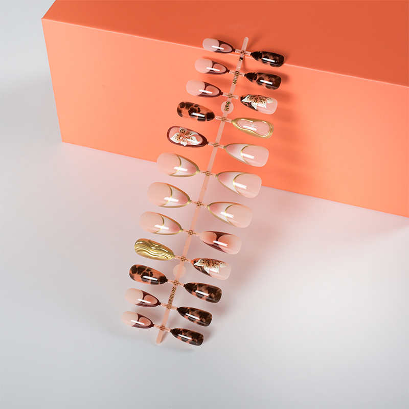 Medium-Length Pure Handmade Almond-Shaped Wearable Nails European And American Ins Style