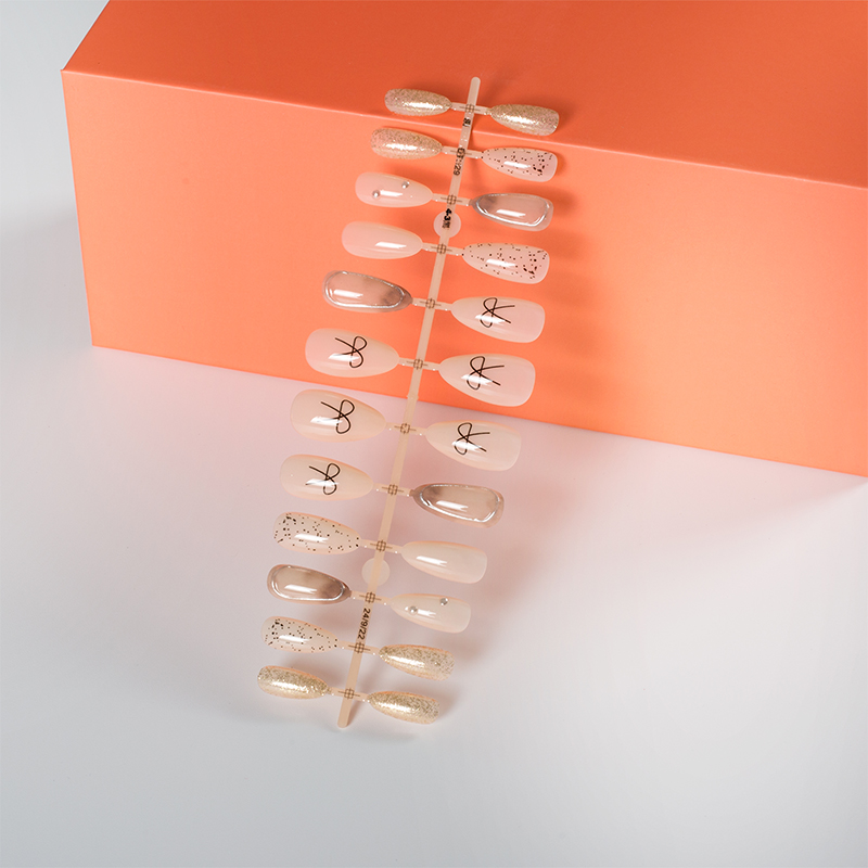 Medium-Length Pure Handmade Almond-Shaped Wearable Nails European And American Ins Style