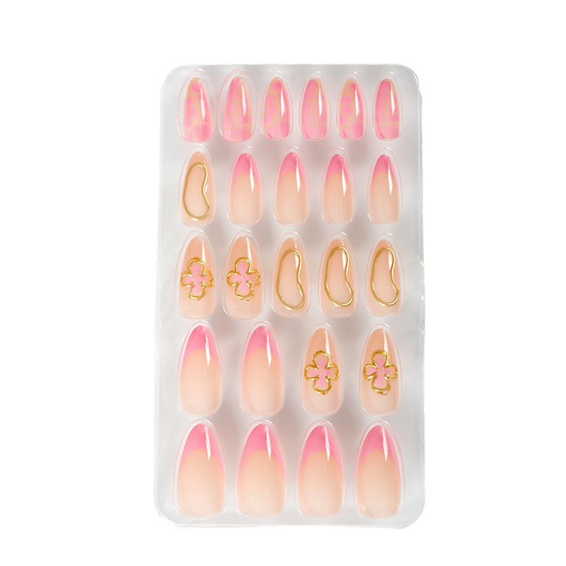 Medium-Length Pure Handmade Almond-Shaped Wearable Nails European And American Ins Style