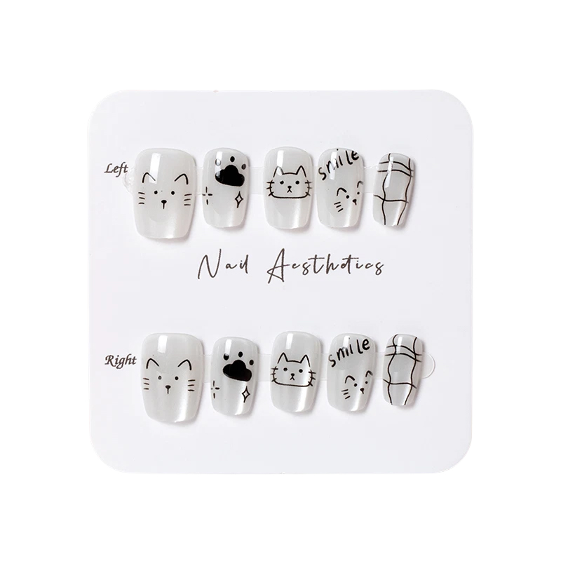 Short Handmade Detachable Wearable Nails Cute Ins Style